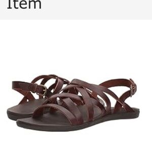 Olukai ‘Awe’ Awe Dark Java Strappy Sandals